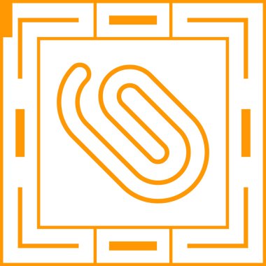 paper clip icon, vector illustration simple design