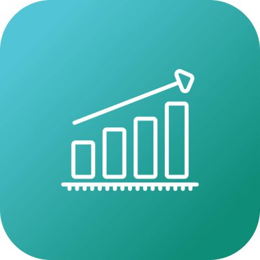 Grafik Artan Simge Vektör Çizimi