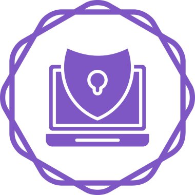 Antivirüs Yazılım Web simgesi vektör çizimi 