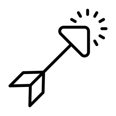 Beyaz Arkaplanda İmleç Simgesi İzole Edildi 