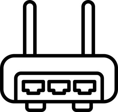 router vektör simgesi, tasarım taslağı 