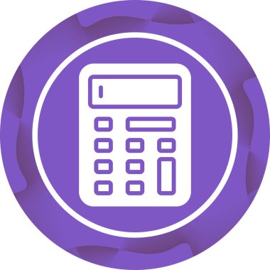 hesap makinesi web simgesi, vektör illüstrasyonu 