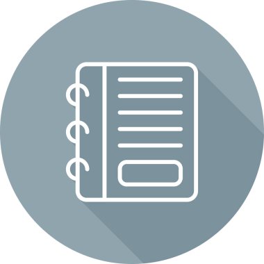 notepad simgesi, vektör illüstrasyonu basit tasarım