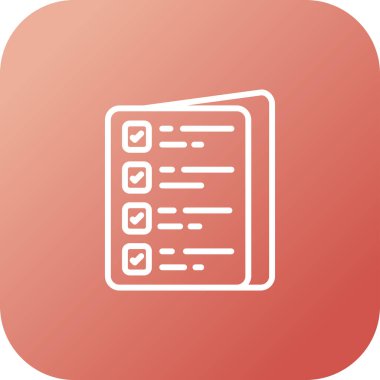 Kontrol listesi. Web simgesi basit illüstrasyon