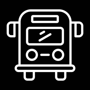 Otobüs. Web simgesi basit illüstrasyon