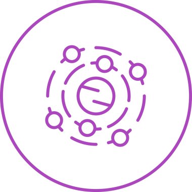 Güneş Sistemi simgesi vektör illüstrasyonu 