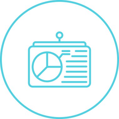 Sunum. Web simgesi basit illüstrasyon