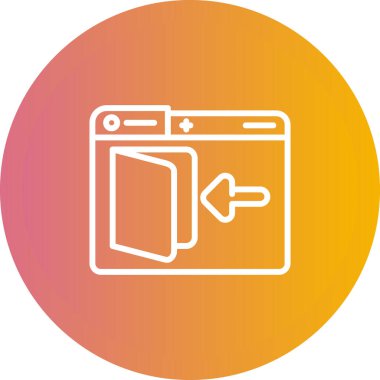 çıkış vektörü glyph düz simgesi