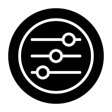 Sliders modern simgesinin vektör illüstrasyonu        