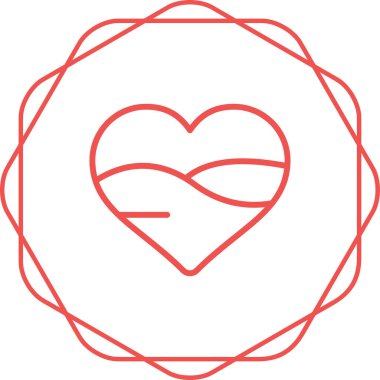 kalp simgesi, web basit illüstrasyon