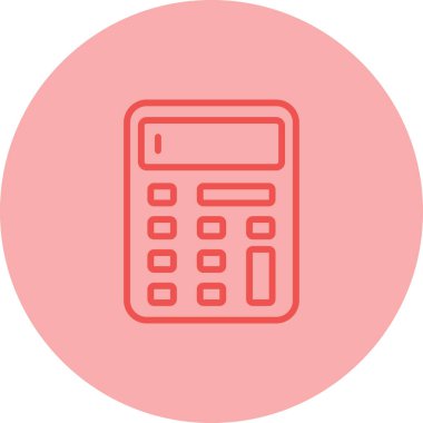 hesap makinesi web simgesi, vektör illüstrasyonu 