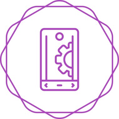 akıllı telefon simgesi, vektör illüstrasyonu basit tasarım