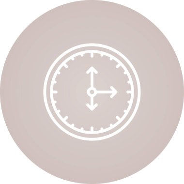 Saat web simgesi, basit vektör illüstrasyonu