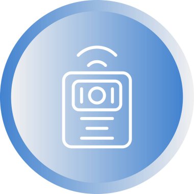 Video dahili iletişim izole edilmiş simgesi, düzenlenebilir felçli video kapı zili telefon vektör simgesi