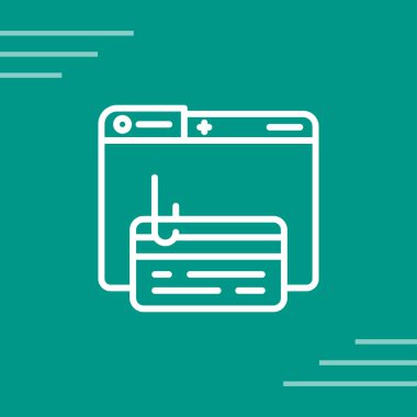 Bir Phishing simgesinin vektör illüstrasyonu 