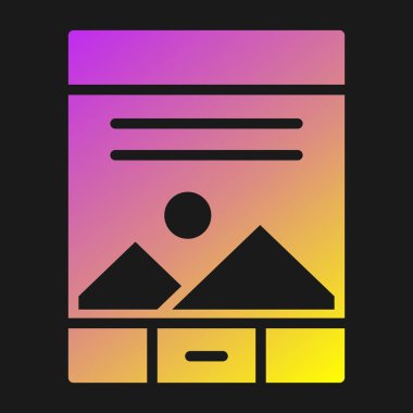 Kalem Tableti simgesi, vektör illüstrasyonu basit tasarım