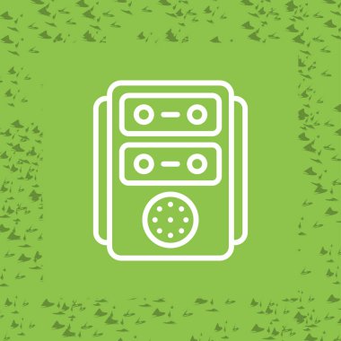 Masaüstü bilgisayar simgesi, vektör illüstrasyonu basit tasarım