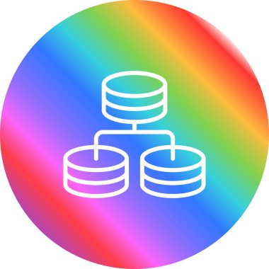 Reseller sunucu simgesi, vektör illüstrasyonu  