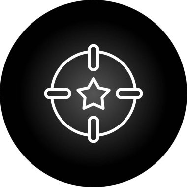 Hedef simgenin vektör illüstrasyonu 