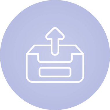 Giden posta simgesi basit vektör illüstrasyonu