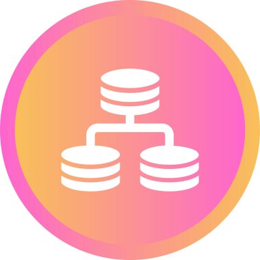 Reseller sunucu simgesi, vektör illüstrasyonu  