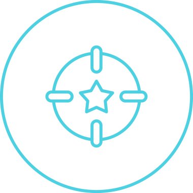 Hedef simgenin vektör illüstrasyonu 