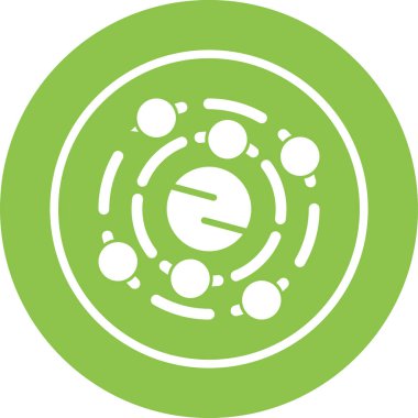 Güneş Sistemi simgesi vektör illüstrasyonu 