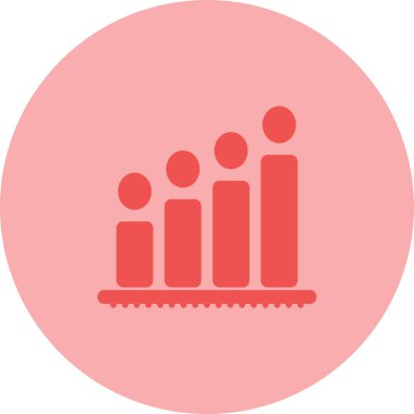 Çubuk Grafik web simgesi, basit vektör illüstrasyonu