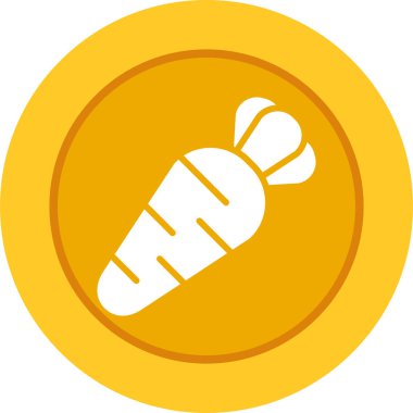 Havuç. Web simgesi basit illüstrasyon