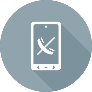 Bir çağrı sonu simgesinin vektör illüstrasyonu 