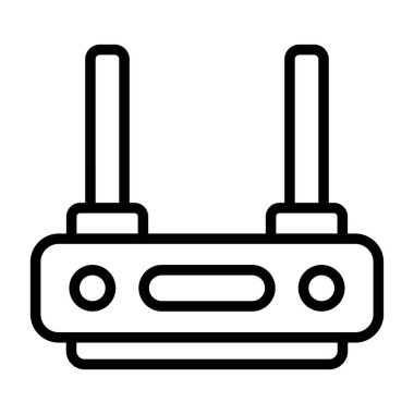 router vektör simgesi, tasarım taslağı 