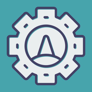 Hız göstergesi veya Tachometer simgesi. Beyaz Hız Sembolü İzole Edildi 