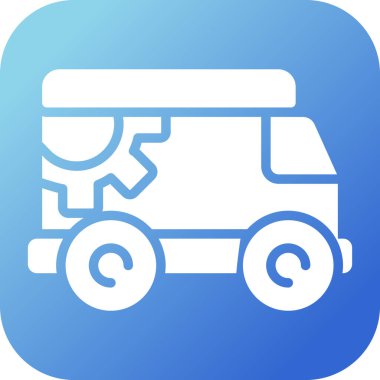 dağıtım kamyonu simgesi, vektör illüstrasyonu basit tasarım