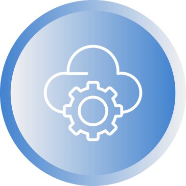 bulut web simgesi basit illüstrasyon