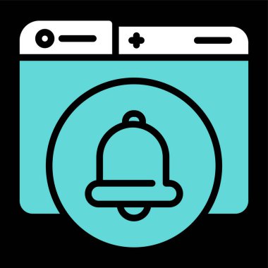 bildirim çanı simgesi, vektör illüstrasyonu basit tasarım