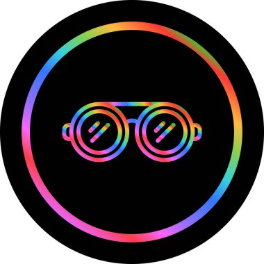Gözlük. Web simgesi basit illüstrasyon 