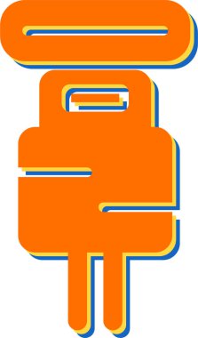 elektrik dolgu simgesi web illüstrasyonu