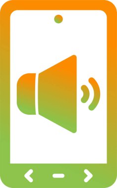 Cep telefonu çalıyor. Web simgesi basit illüstrasyon 