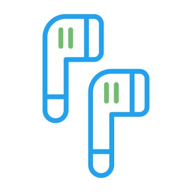 Kulaklıklar. Web simgesi basit illüstrasyon