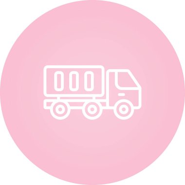 Kamyon web simgesi. Vektör illüstrasyonu