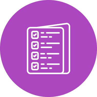 Kontrol listesi. Web simgesi basit illüstrasyon