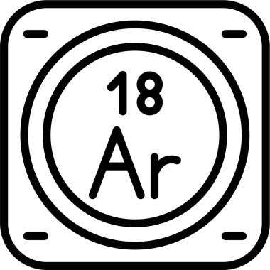 Periyodik tablo ağının kimyasal elementi basit illüstrasyon