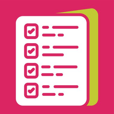 Kontrol listesi. Web simgesi basit illüstrasyon