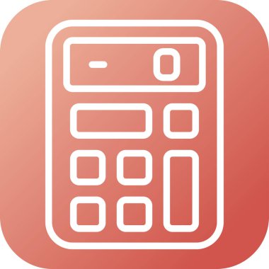 hesap makinesi web simgesi, vektör illüstrasyonu 