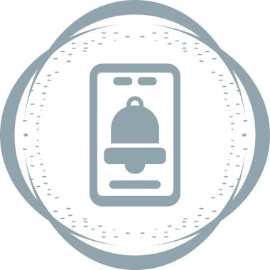 Bilgilendirme zili. Web simgesi basit illüstrasyon