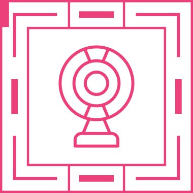 Web kamerası web simgesi vektör illüstrasyonu