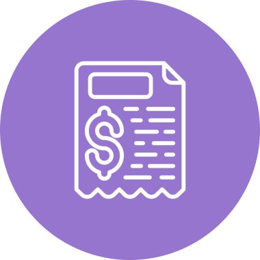 fatura simgesi, vektör illüstrasyonu basit tasarım