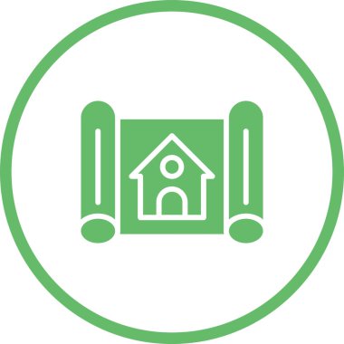 Ev Tasarımı simgesi, vektör illüstrasyonu