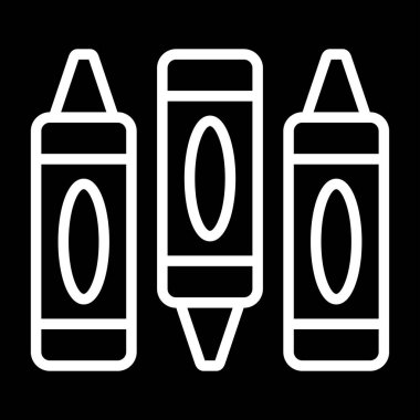 Pastel boya ikonu, vektör illüstrasyonu basit tasarım