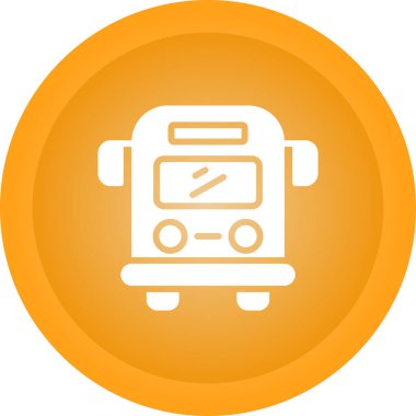 Otobüs. Web simgesi basit illüstrasyon